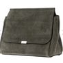 Saddler Uppsala Crossbody Olive Grey Suede Bag Image 3