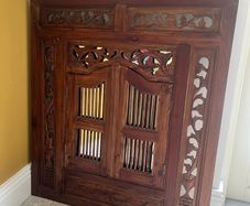Large wooden antique mirror