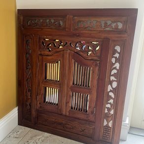 Large wooden antique mirror