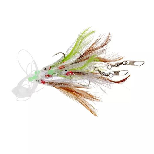 Shining Fish Skin Bait Sabiki Rigs with 5 Hooks Sea Fishing Multicolor Flasher Bait Rigs with Barrel Swivel Herring