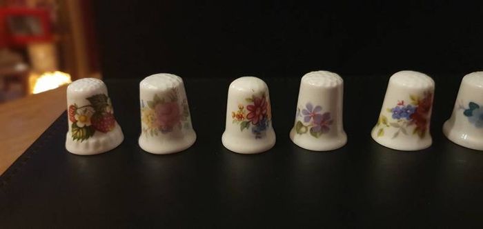 Collection of Flower Themed Thimbles