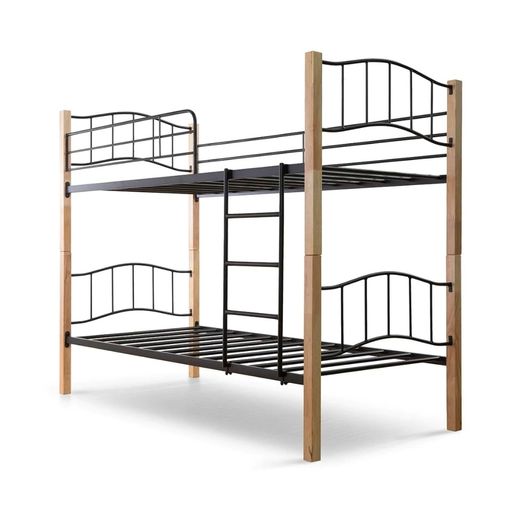 Sturdy Wooden & Metal Bunk Bed Easily Splits into 2 Single Beds!