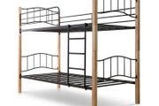 Sturdy Wooden &amp; Metal Bunk Bed Easily Splits into 2 Single Beds!