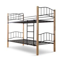 Sturdy Wooden & Metal Bunk Bed Easily Splits into 2 Single Beds!