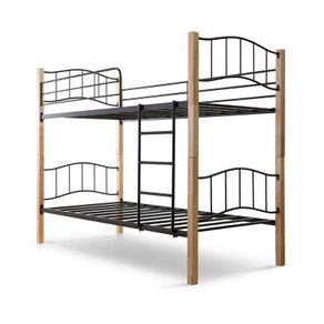 Sturdy Wooden & Metal Bunk Bed Easily Splits into 2 Single Beds!