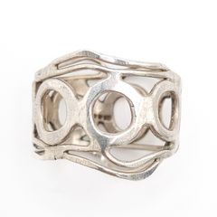 925 Vintage Sculptural Sterling Silver Ring