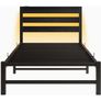 3ft Single Bed Frame with Charging Station and LED Lights Image 8