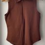 Primark bodysuit sleeveless brown ribbed size 16 Image 3