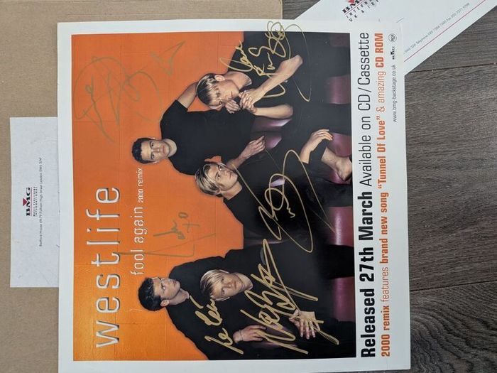 Westlife Signed Picture From Year 2000