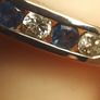 9ct White Gold Sapphire & Zirconia Eternity Ring Image 3