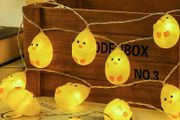 Easter Cute Little Chicken String Lights, 10FT 20LED Cartoon Yellow Chicken Easter String Light for Easter Home Bedroom Children's Room Decoration Easter Indoor Outdoor Hanging Ornament Decoration (FREE POSTAGE)
