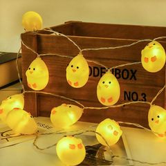 Easter Cute Little Chicken String Lights, 10FT 20LED Cartoon Yellow Chicken Easter String Light for Easter Home Bedroom Children's Room Decoration Easter Indoor Outdoor Hanging Ornament Decoration (FREE POSTAGE)