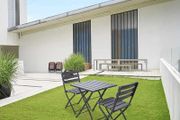 Garden Bistro Set for 2  Folding Outdoor Table &amp; Chairs with Durable HDPE Top and Metal Frame,Grey:AVAILABLE FOR PICK UP