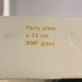 Glass salad bowl & servers, matching glass party plate Image 6