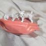 a vintage 1930 ash tray with a dog and two puppys Image 2