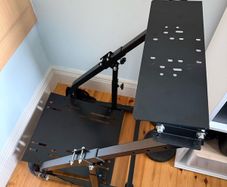 Racing simulator wheel stand