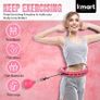 Smart Hula Ring Hoops, Weighted Hula Circle 24 Detachable Fitness Ring with 360 Degree Auto-Spinning Ball Gymnastics, Massage, Adult Fitness for Weight Loss (FREE POSTAGE) Image 3