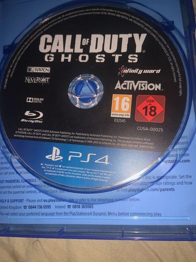 Call of Duty Ghosts PS4 Disc