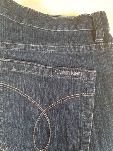 womens Calvin Klein dark blue navy denim jeans Size 32/14  W 34 L 27