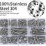 NEW SALE | 285 Pcs Self Tapping Screws Assortment Set, M2/M3/M4/M5 Stainless Steel Self Drilling Wood Screws Image 4