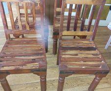 4 Wooden Dining Chairs  Free