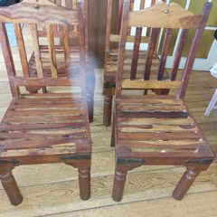 4 Wooden Dining Chairs  Free