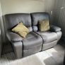 2 Two seater Leya leather power reclining sofas Image 6