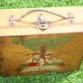 Antique Lunch Box Young Thugs Toys Pasadena California 1940s-50s  9" x 7" H3" Image 2