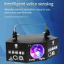 Party Lights 3 in 1 Magic Disco Ball Laser LED Strobe PartyLight Sound-Activated DMX DJ Stage Light LED Laser Strobe Party Stage Lights Disco Laser DJ Remote Control Sound Activated DMX Club Light for Concert Gig Live Events Shows Image 5