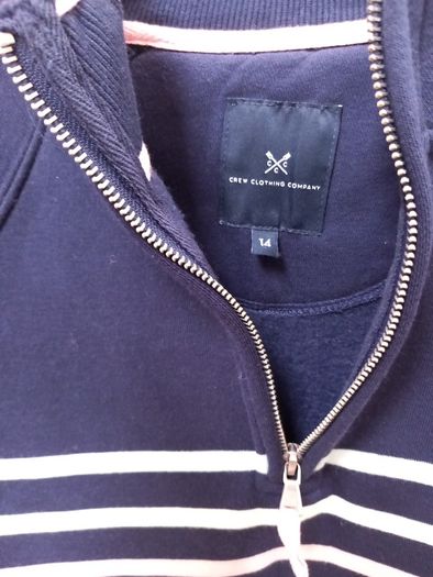 Crew Navy/Stripe Sweatshirt New Size M