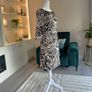 Wallis Ladies Knee-length Black and Beige Animal-print Dress with gathered side tie. Image 8