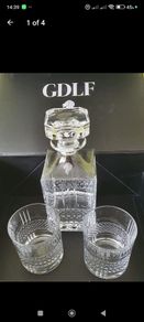 Crystal whiskey decanter set