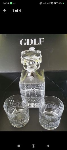 Crystal whiskey decanter set