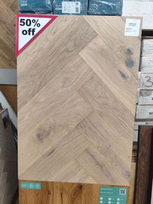 15 mm engineered Herringbone washed oak