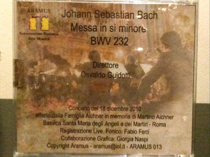 Johann Sebastian Bach Messa in si Minor BWV232 CD Album