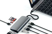Satechi USB-C Multimedia Adapter 4K HDMI / Ethernet /MINI Display Port -TAPE -A - SD &amp; micro SD - Grey Color