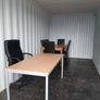 Dining Room Table with 6 leather chairs. Office table and leather office chair. All in good condition. Need gone asap. Image 3