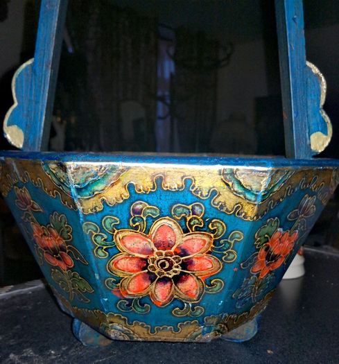 Beautiful hand made large wooden planter