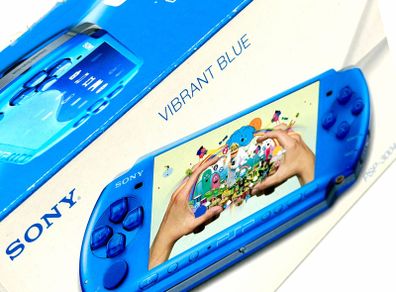 Sony PSP Console in Vibrant Blue - Boxed and Minty