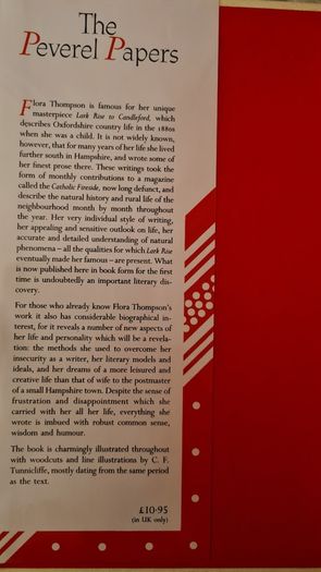 The Peverel Papers By Floral Thompson. A Yearbook Of The Countryside Hardback With Dustjacket In Very Good Condition.