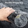 MULTIPLE SIZES/COLOURS AVAILABLE Grey Rug Living Room Rug Large Anti Slip Rug Fluffy Rugs Faux Fur Rug Velvet Thick Rug Plush Shaggy Area Rugs Super Soft Floor Mat for Bedroom Kids Rooms Decor (Grey, 120x180cm) Image 5