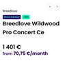 Breedlove Concert Pro guitar.Trade or Cash? Image 10