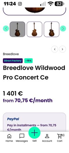 Breedlove Concert Pro guitar.Trade or Cash?