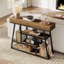Industrial Narrow Console Table, 4-Tier with Storage Space Image 5