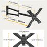 TV Wall Bracket Mount for 24-60 Inch Screens, VESA 100x100mm up to 400x400mm, Tilts Swivels & Extends for Flat & Curved TVs, Includes Spirit Level, Weight Capacity 36.2kg (HDTV-E) Image 2