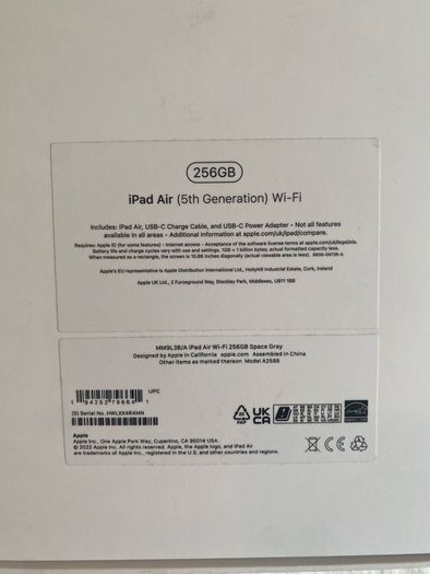 iPad Air 5th generation 256GB EMPTY BOX