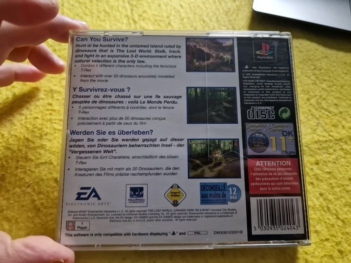 The Lost World Jurassic Park PlayStation1 Ps1 PlayStation2 Ps2 Games Original