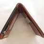 Unisex Very Slim Black / Brown Bi-fold Wallet with metal notes bill holder Image 3