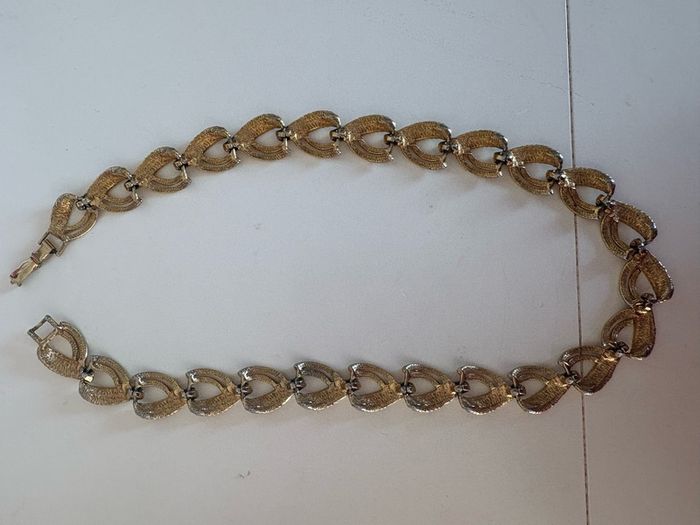 Vintage Gold Statement Link Collar Necklace