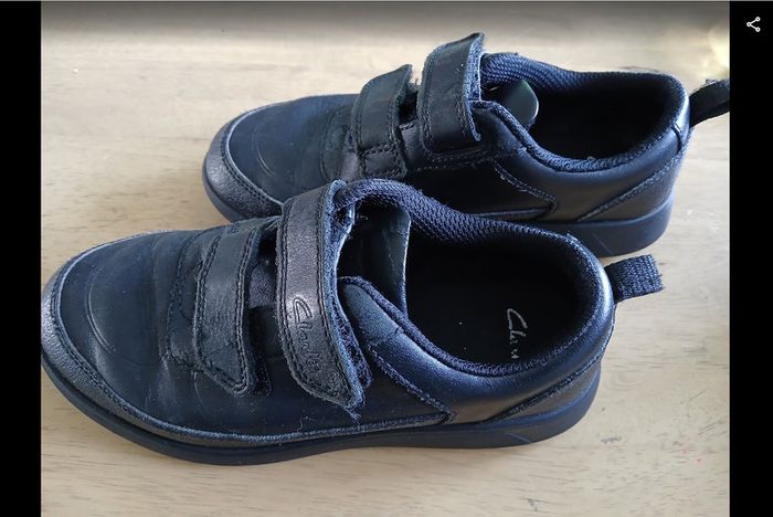 Clarks Boys Black School Shoes Size 12.5G